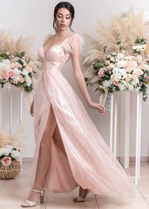 Isabella Maxi Dress (Pink champagne)