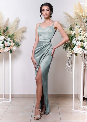 Lenora Dress (Silver green)