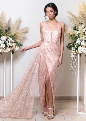 Joceline Maxi Dress (Peach)