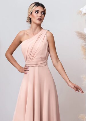 Stephanie Maxi Dress (Pink champagne)