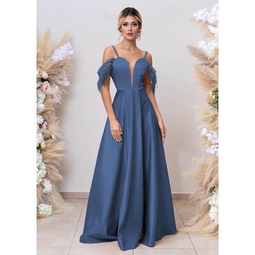 Melissa Maxi Dress (Dusty blue)