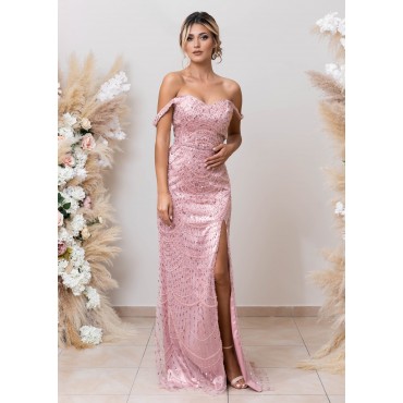 Naomy Maxi Dress (Pink sorbet)